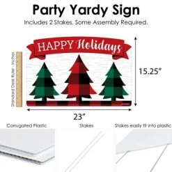 Big Dot of Happiness Holiday Plaid Trees - Buffalo Plaid Christmas Party Yard Sign Lawn Decorations - Happy Holidays Party Yardy Sign -Outdoor Christmas Decorations Sales GUEST 029ffb18 5bb5 42d5 9505 67e2a21b016f