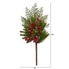 Nearly Natural 26-in Mixed Pine, Pinecone and Berry Artificial Plant (Set of 3)