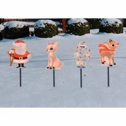 Northlight Rudolph the Red Nosed Reindeer Christmas 4ct Prelit Pathway Marker Outdoor Decoration 12" - Clear Lights -Outdoor Christmas Decorations Sales GUEST 05b63757 5e77 47d0 bce2 66fa2dd99f29