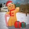 National Tree Company First Traditions 7.8' Gingerbread Man Inflatable Christmas Decoration