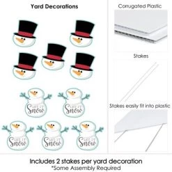 Big Dot of Happiness Let It Snow - Snowman Lawn Decorations - Outdoor Christmas and Holiday Yard Decorations - 10 Piece -Outdoor Christmas Decorations Sales GUEST 0a35bc3e a7f7 4f34 a50f f3fbcc49647f
