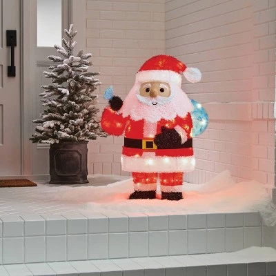 32" Tinsel Santa Christmas Novelty Sculpture Light with 4 Interchangeable Faces - Wondershop™ 9 32" Tinsel Santa Christmas Novelty Sculpture Light with 4 Interchangeable Faces - Wondershop™ - Image 7