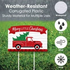 Big Dot of Happiness Merry Little Christmas Tree - Red Truck Christmas Party Yard Sign Lawn Decorations - Party Yardy Sign -Outdoor Christmas Decorations Sales GUEST 0b8dcd07 2dc3 4bdb 8653 c49b3b5e31e0