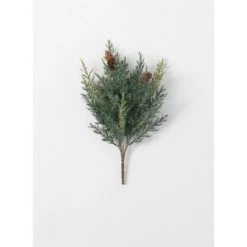 Sullivans Artificial Frosted Arborvitae Bush 14"H Green