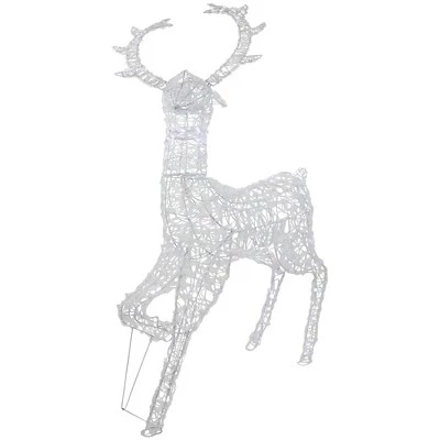 Northlight 46.5" Pure White LED Commercial Grade Acrylic Reindeer Outdoor Christmas Decoration 4 Northlight 46.5" Pure White LED Commercial Grade Acrylic Reindeer Outdoor Christmas Decoration - Image 2
