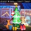 Costway 7 FT Inflatable Christmas Tree Santa Decor w/LED Lights Outdoor Yard Decoration -Outdoor Christmas Decorations Sales GUEST 0d39270c 6c4b 4733 8d5c a7206f2a5d34