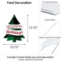 Big Dot of Happiness Holiday Plaid Trees - Happy Holidays Outdoor Lawn Sign - Buffalo Plaid Christmas Party Yard Sign - 1 Piece -Outdoor Christmas Decorations Sales GUEST 0d421506 0aa1 4993 ae54 8d04c52095b1