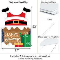 Big Dot of Happiness Santa Claus Stuck in Chimney - Party Decorations - Funny Christmas Welcome Yard Sign -Outdoor Christmas Decorations Sales GUEST 0d60cd76 5d2c 45ab 931f 678473b82a37