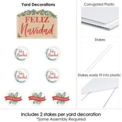 Big Dot of Happiness Feliz Navidad - Yard Sign and Outdoor Lawn Decorations - Holiday and Spanish Christmas Party Yard Signs - Set of 8 -Outdoor Christmas Decorations Sales GUEST 0dc3eee9 5e85 4a8f b83d 161ce36e9a6c