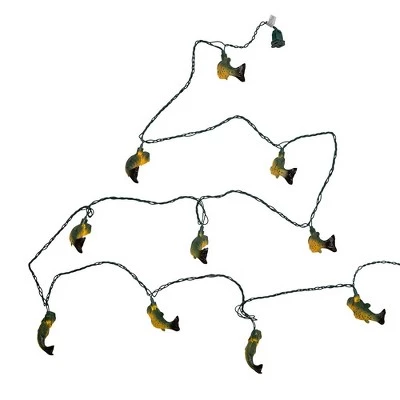 Kurt S. Adler Kurt Adler UL 10-Light Bass Fish Light Set 3 Kurt S. Adler Kurt Adler UL 10-Light Bass Fish Light Set