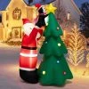 Tangkula 6 FT Inflatable Christmas Tree with Santa Claus & Penguin Blow Up Christmas Decoration with Built-in LED Lights 1 Tangkula 6 FT Inflatable Christmas Tree with Santa Claus & Penguin Blow Up Christmas Decoration with Built-in LED Lights -Outdoor Christmas Decorations Sales GUEST 11431ba0 b709 4981 917b 241d3aea4ee4