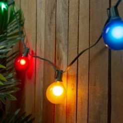 Northlight 15ct G50 Satin Globe String Lights Multi-Color - 13.75' Green Wire