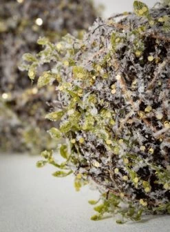 Sullivans Twig Artificial Orb Decorative Filler Set of 2, 6.5"H & 5"H Brown