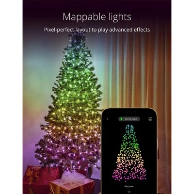 Twinkly Strings App-Controlled LED Christmas Lights 250 RGB (16 Million Colors) 65.6 feet Green Wire Indoor/Outdoor Smart Lighting Decoration (2 Pack) 4 Twinkly Strings App-Controlled LED Christmas Lights 250 RGB (16 Million Colors) 65.6 feet Green Wire Indoor/Outdoor Smart Lighting Decoration (2 Pack) - Image 2