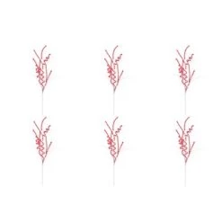 Vickerman Red/White Candy Cane Artificial Christmas Spray. Includes 6 sprays per pack.