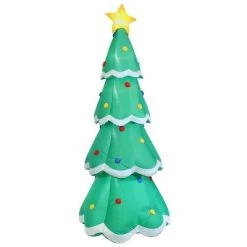Sunnydaze Decor Sunnydaze Outdoor Pre-Lit Towering Christmas Tree Inflatable Yard Decoration - 9.5' - Green
