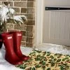 tagltd 1'6"x2'6" Holiday Berries Coir Doormat Multi Renewable Coconut Fiber Doormat Christmas Xmas Holiday