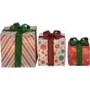Candy Cane Lane 8/10/12 Inch Set Of Three Red Stripe, Dot, Snowflake With Red Or Green Bow Presents Outdoor Led Décor, Nested -Outdoor Christmas Decorations Sales GUEST 1c8ad431 67c5 4b5f 86a1 3080d5d0e812