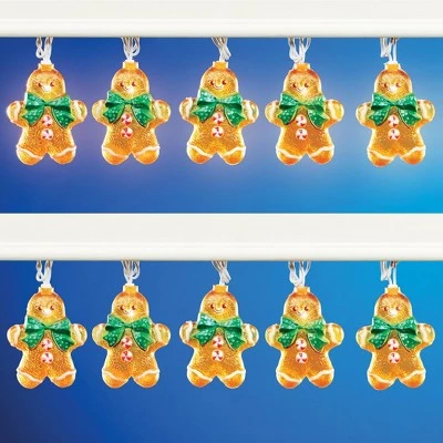Collections Etc. Collections Etc Gingerbread Indoor & Outdoor LED String Lights 3 Collections Etc. Collections Etc Gingerbread Indoor & Outdoor LED String Lights
