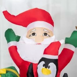 Outsunny 5ft Christmas Inflatables Outdoor Decorations Santa and Penguin Standing in Sock with Candy Cane Gift Box, Blow-Up LED Yard Christmas Decor -Outdoor Christmas Decorations Sales GUEST 1d3c0d78 33e1 4be7 a29c bb03b43af4c5