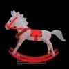 Northlight 36" White and Red Light Glistening Rocking Horse Christmas Yard Art Decor