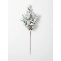 Sullivans Flocked Pine Artificial Stem 32"H Green