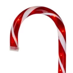 Northlight Set of 6 Pre-Lit Red and White Blinking Candy Cane Outdoor Christmas Pathway Markers 12"