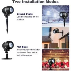 Costway Christmas Rotating Snowfall Projection Lights with Remote Control for Party -Outdoor Christmas Decorations Sales GUEST 20359fe4 be60 46e2 b6e7 6c4b79d12fb6