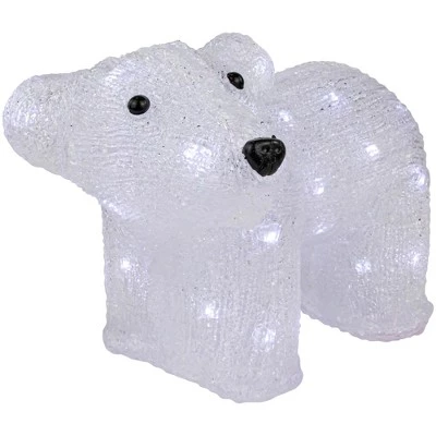 Northlight 13.5" White Lighted Commercial Grade Acrylic Baby Polar Bear Christmas Decoration 4 Northlight 13.5" White Lighted Commercial Grade Acrylic Baby Polar Bear Christmas Decoration - Image 2