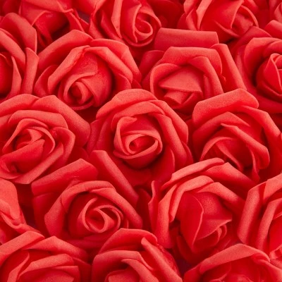 Bright Creations 200 Pack Fake Red Roses, 2 Inch Stemless Foam Flowers for Wall Decorations, Wedding Receptions, Faux Bouquets, Spring Decor 8 Bright Creations 200 Pack Fake Red Roses, 2 Inch Stemless Foam Flowers for Wall Decorations, Wedding Receptions, Faux Bouquets, Spring Decor - Image 6