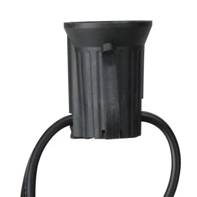 Northlight 25' Commercial C9 Christmas Light Socket Set - 12" Spacing 18 Gauge Black Wire 3 Northlight 25' Commercial C9 Christmas Light Socket Set - 12" Spacing 18 Gauge Black Wire