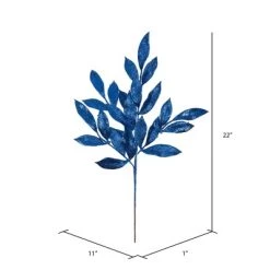Vickerman 22" Glitter BayLeaf Artificial Christmas Spray