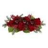 Nearly Natural 7.75-in Triple Hydrangea Red Candelabrum -Outdoor Christmas Decorations Sales GUEST 2a4dbcfd 4198 4526 af5f 134d6c9b959e