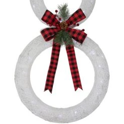 Northlight 48" LED Lighted Wreath Snowman Outdoor Christmas Decoration -Outdoor Christmas Decorations Sales GUEST 2d32a03a 1201 4a67 af4c d0af7d0205f8