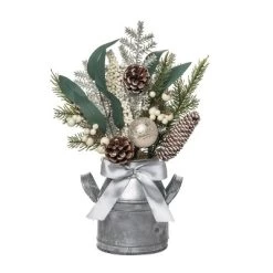 Transpac Metal 16 in. Multicolored Christmas Berry Ornament Arrangement in Jug