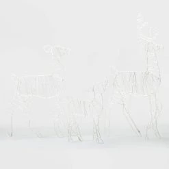 36in Deer Family Christmas LED Novelty Sculpture - Wondershop™