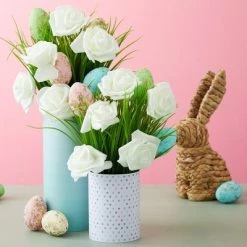 Juvale 100 Pack Ivory Artificial Rose Flower Heads, 3 Inch Stemless Flowers for Weddings, Bouquets, DIY Crafts 14 Juvale 100 Pack Ivory Artificial Rose Flower Heads, 3 Inch Stemless Flowers for Weddings, Bouquets, DIY Crafts -Outdoor Christmas Decorations Sales GUEST 3196bff7 b480 4237 b6b3 645114356950