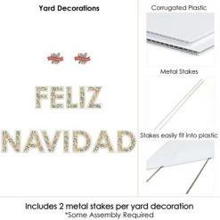 Big Dot of Happiness Feliz Navidad - Yard Sign Outdoor Lawn Decorations - Holiday and Spanish Christmas Party Yard Signs - Feliz Navidad -Outdoor Christmas Decorations Sales GUEST 32f93b08 08c8 4180 a116 f12b6a0c36c5