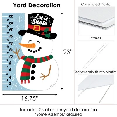 Big Dot of Happiness Snowman Snow Gauge - Party Decorations - Snow Measurement Welcome Yard Sign 6 Big Dot of Happiness Snowman Snow Gauge - Party Decorations - Snow Measurement Welcome Yard Sign - Image 4
