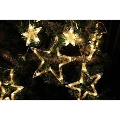 Joiedomi 138 LED 12 Stars Remote Window Curtain Fairy String Lights (Warm White), 2 Pack -Outdoor Christmas Decorations Sales GUEST 37d8d616 8e84 4c85 803d b4843979d5d2