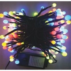J. Hofert Co. J. Hofert Co 200 Multicolor LED G10 Berry Christmas Lights - 16.5 ft Green Wire
