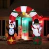 Outsunny 9ft Christmas Inflatables Outdoor Decorations Candy Cane Archway with Penguin Snowman Sit on Gift Box, Blow-Up LED Yard Christmas Decor -Outdoor Christmas Decorations Sales GUEST 39d6a400 3bff 49a4 aefc c25f840c4938
