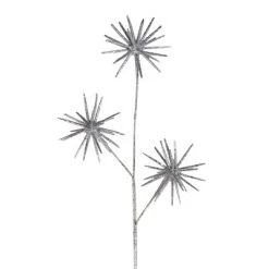 Northlight 24" Shiny Silver Glitter Starburst Artificial Christmas Spray