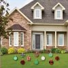 Big Dot of Happiness Black, Red and Green Ornaments - Lawn Decorations - Outdoor Holiday and Christmas Yard Decorations - 10 Piece
