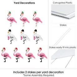 Big Dot of Happiness Flamingle Bells - Pink Flamingo Christmas Lawn Decorations - Outdoor Tropical Christmas Yard Decorations - 10 Piece -Outdoor Christmas Decorations Sales GUEST 3f0b9433 184a 4a5d 84af c50471ddf13f