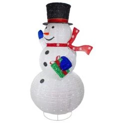 Northlight 71" LED Lighted White Iridescent Twinkling Snowman Outdoor Christmas Decoration -Outdoor Christmas Decorations Sales GUEST 3f2405f6 90cb 4f86 9064 9c01ccf3674d