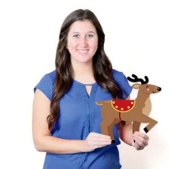 Big Dot of Happiness Santa's Reindeer - Yard Sign and Outdoor Lawn Decorations - Santa Claus Christmas Yard Signs - Set of 8 -Outdoor Christmas Decorations Sales GUEST 404fc10a b96e 4303 9387 e81ef9b1a763