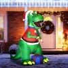HOMCOM 6' Christmas Inflatables Dinosaur with Hat, Outdoor Blow Up Yard Decoration with Build-in LED for Party 1 HOMCOM 6' Christmas Inflatables Dinosaur with Hat, Outdoor Blow Up Yard Decoration with Build-in LED for Party -Outdoor Christmas Decorations Sales GUEST 4051ff8f 199f 439a bd42 55e5b278872f