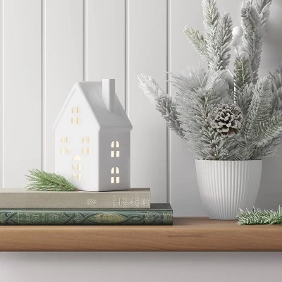 14" Potted Flocked Mixed Greenery with Pinecones & Berries Christmas Artificial Plant Arrangement - Wondershop™ 3 14" Potted Flocked Mixed Greenery with Pinecones & Berries Christmas Artificial Plant Arrangement - Wondershop™