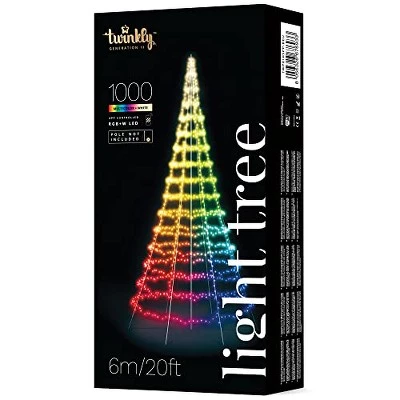 Twinkly Light Tree App-Controlled Flag-Pole Christmas Tree - Black Wire. Pole Included. Outdoor Smart Christmas Lighting Decoration 9 Twinkly Light Tree App-Controlled Flag-Pole Christmas Tree - Black Wire. Pole Included. Outdoor Smart Christmas Lighting Decoration - Image 7